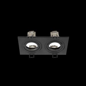 NEW TRIA® 155, Deckeneinbauring, L: 17 B: 9 H: 4 cm, zweiflammig, IP 20, schwarz