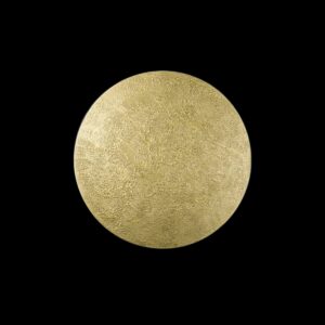 MANA 60 Leuchtenschirm, rund, moon structure, H: 4.2 cm, gold