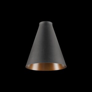 LALU® CONE 15, Leuchtenschirm, E27 Base, Mix&Match, H: 17 cm, schwarz / bronze